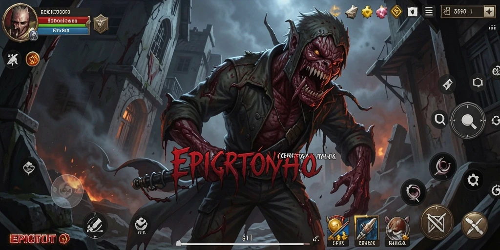 Screenshot gameplay EPICTOTO menunjukkan suasana Horror yang mencekam.
