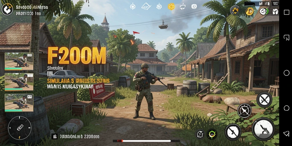 Tampilan gameplay F200M yang mendebarkan dan interaktif.