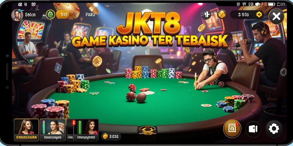 Gameplay JKT8 menampilkan suasana seru dan grafis memukau.