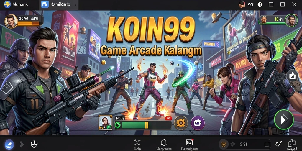 Tampilan gameplay KOIN99 yang seru dan penuh warna.