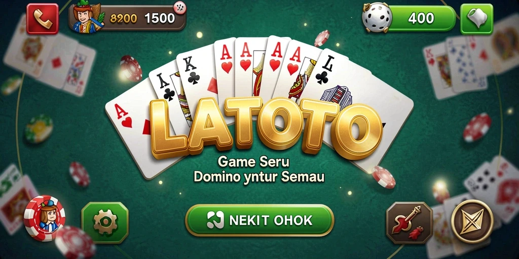 Screenshot LATOTO menunjukkan momen seru dalam permainan Domino.