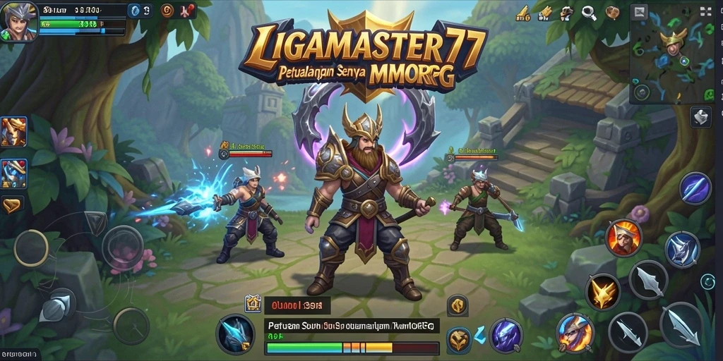 Tangkapan layar LIGAMASTER77 menampilkan aksi pertarungan seru dalam dunia MMORPG.
