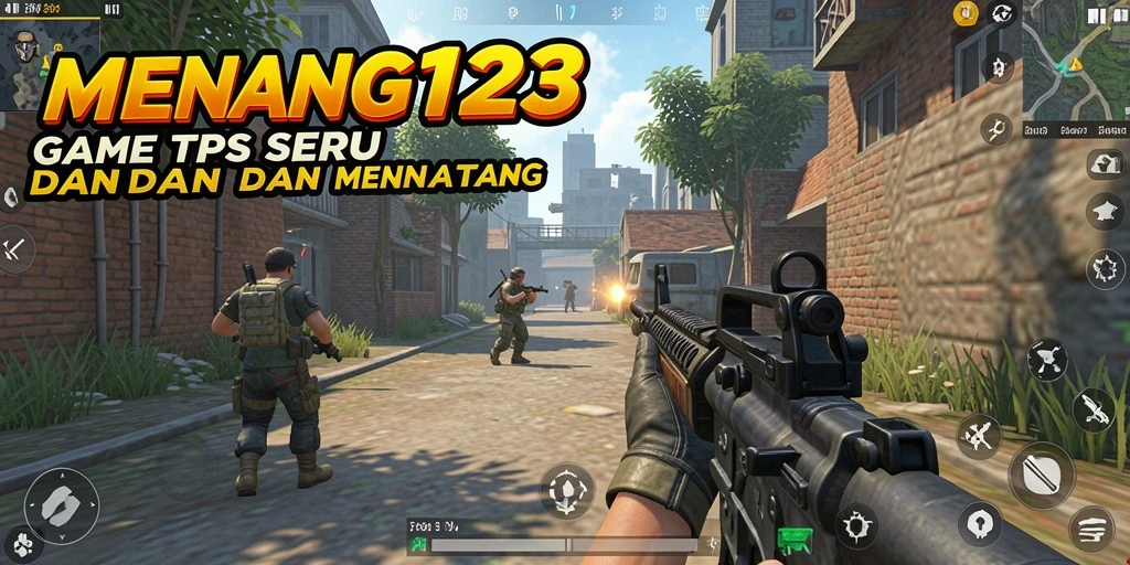 Tampilan gameplay MENANG123 dengan aksi seru dalam pertempuran TPS.