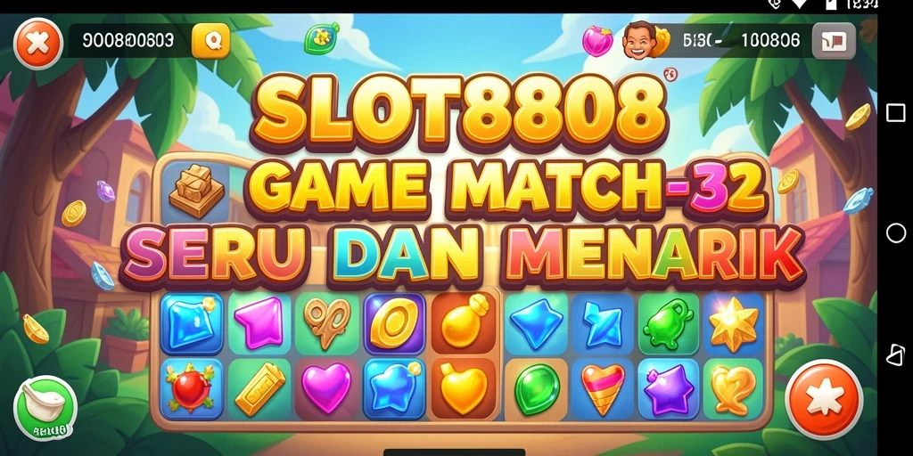 Tangkapan layar utama dari gameplay Slot8808 yang penuh warna.