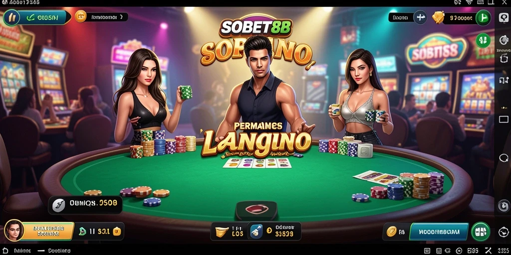 Tampilan gameplay Live Casino yang mendebarkan di SOBET88.